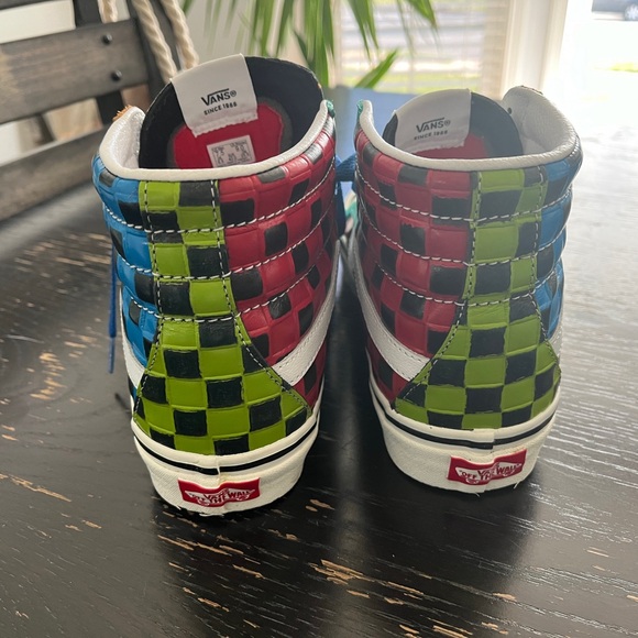 Muti-Colored Checkered Vans - Picture 5 of 7